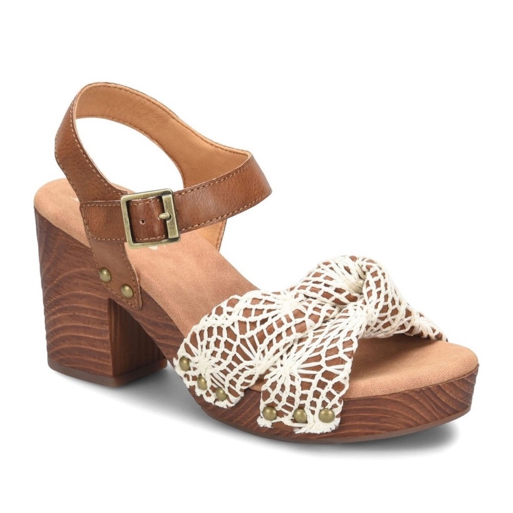 KORKS Kork-Ease Natalia Crochet Sandals in Beige Tan‎ Size 10